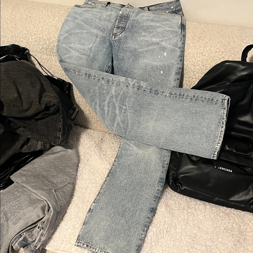 Heron Preston Light Blue Straight Leg Jeans